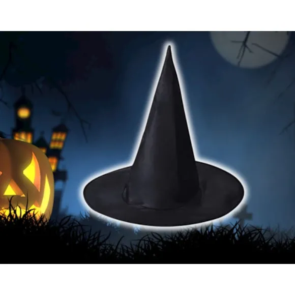 Häxhatt halloween häxdräkt svart