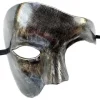 IC 1/2 Ansigtsmaske, Maskerade Maske Retro Fantomet Fra Opera Enøjet Halvansigt Kostume (sølv)