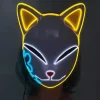 IC Demon Slayer LED-maske Cosplay Lysende Maske Anime Demon Slayer Cosplay Maskerade Halloween Udklædning-XF36-