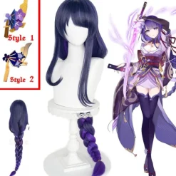 IC Game Genshin Impact Raiden Shogun Cosplay Paryk Forudstylet 110cm