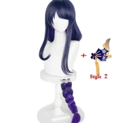 IC Game Genshin Impact Raiden Shogun Cosplay Paryk Forudstylet 110cm