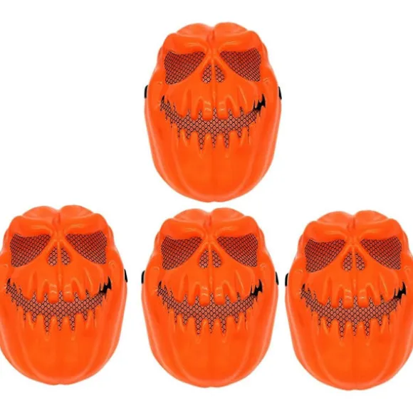 IC Halloween Gysermasker 4-pak Prom Spøgelsesdragt Skelet Græskar Hoved Dragt Børnegaver Halloween Græskar Kostume