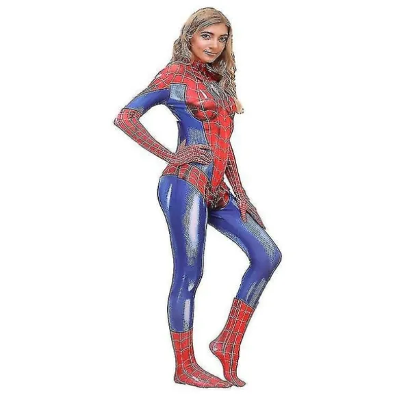 IC Kvindes Spiderman Bodysuit Halloween Cosplay Kostume CNMR Rød XL