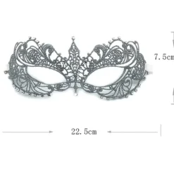 IC Maskerade Festmaske, Sølvblonder og Diamantmaske