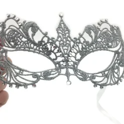 IC Maskerade Festmaske, Sølvblonder og Diamantmaske