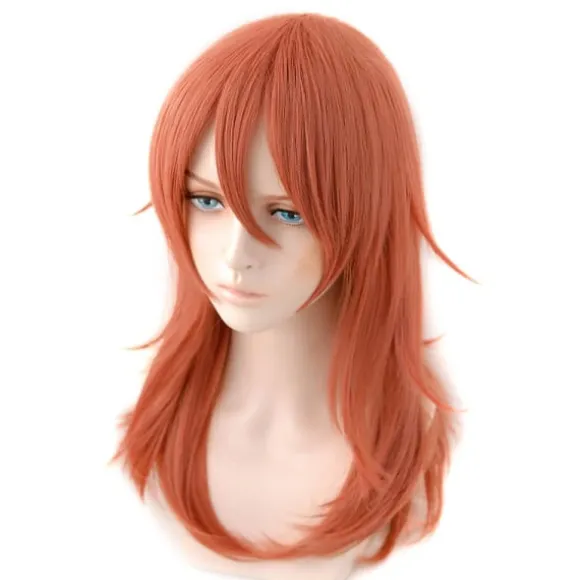 IC Motorsavmand Cosplay Engel Djævel Lang Paryk Jul Orange Farve Chainsaw Man One Size