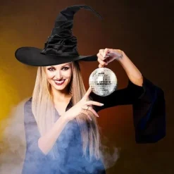 IC 4-pak Halloween-heksehat Stor hat til Halloween-festdekoration Cosplay-kostumetilbehør