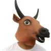 IC Realistisk Tyrmask til Voksne med Halloween-design, Sjov Dyrehoved Tyrmask Nyheder Ørevarmere, Halloween Ansigtsmasker
