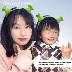 IC Shrek pandebånd med ører, søde udklædte ører, Halloween Cosplay rekvisitter Festtema Kostume Unisex