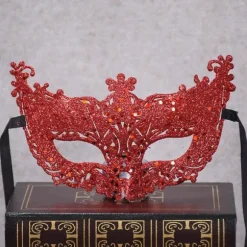 IC Venedig Sexy Golden Fox Maske Maskeraddrøgt Dansmaske