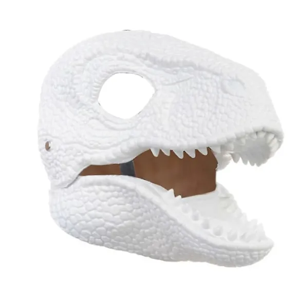 Iøjnefaldende dinosauriemaske, Dino-maske med bevægelig kæbe, Latex-hovedbeklædning med åbning og bevægelig kæbe, Cosplay-festfødselsdag Halloween Jul | Fyndiq