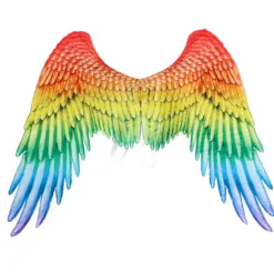 Ikke-vævet stof festlige englevinger Halloween overdimensionerede sort-hvide vinger kostume rekvisit regnbue-FF- regnbue Rainbow Angel Wings