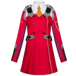 In The Franxx Zero Two Kostume Uniform Kvinder Rød Anime Outfits Sæt M