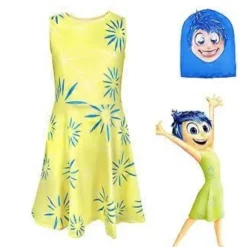 Inderst Inde 2 Cosplay Kostume Festlig Udklædningssæt Jumpsuit Bodysuit til Mænd Kvinder (120 Glæde)