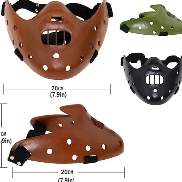 Infinity Gauntlet Hannibal Lecter Maske - The Silence of The Lambs - Harpiks - Gyserfilm Maske Coffee