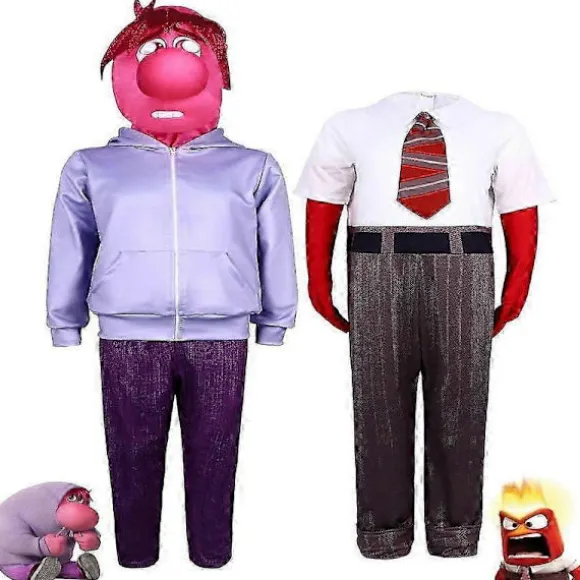 Inside Out 2 Cosplay Kostume Festsæt Jumpsuit Bodysuit til Mænd Kvinder!zz42 Anger 170
