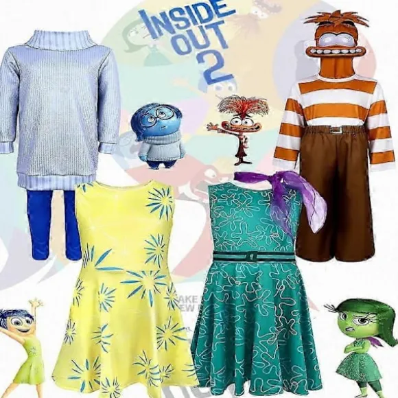 Inside Out 2 Cosplay Kostume Festsæt Jumpsuit Bodysuit til Mænd Kvinder!zz42 Anger 170