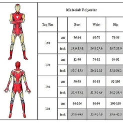 Iron Man Voksen Kostume Optræden Bodysuit 180
