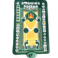 Islamisk Elektronisk Bønnemåtte Muslimsk Musallah Namaz Ma Mint Green