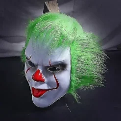 It Pennywise Killer Clown Maske Halloween rekvisitter til voksne mænd og kvinder sjove Halloween Halloween karneval Mardi Gras nemme Halloween kostumer -CHNSZ | Fyndiq
