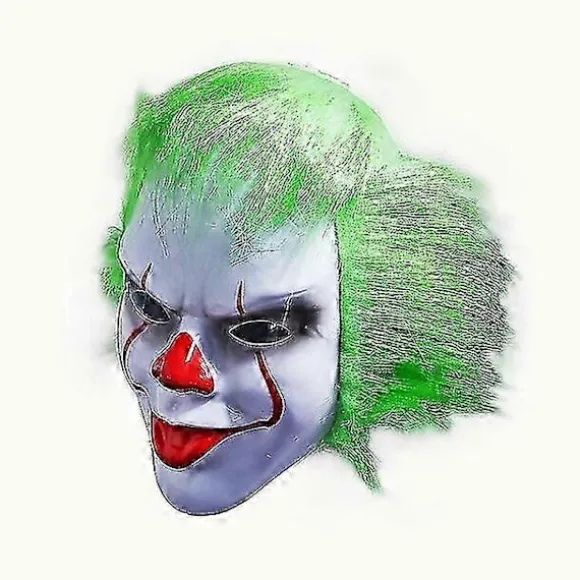 It Pennywise Killer Clown Maske Halloween rekvisitter til voksne mænd og kvinder sjove Halloween Halloween karneval Mardi Gras nemme Halloween kostumer -CHNSZ | Fyndiq