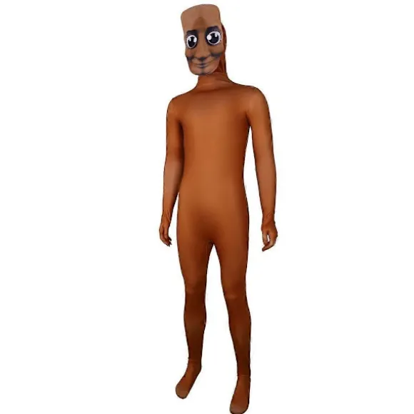 Italiensk Brainrot Tung Tung Tung Sahur Cosplay Kostume Jumpsuit Maskerade Bodysuit Kompatibel med Børn Voksen-FF- 190