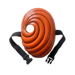 Japan Anime Tegnefilm Unisex Tobi Obito Akatsuki Ninja Madara Maskerade Cosplay Fuld Ansigt Resin Festmaske (FMY) Orange