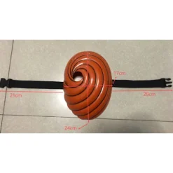 Japan Anime Tegnefilm Unisex Tobi Obito Akatsuki Ninja Madara Maskerade Cosplay Fuld Ansigt Resin Festmaske (FMY) Orange