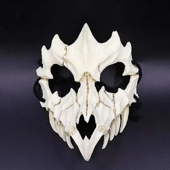 Japansk Halv Maske - Tiger Maske, Yasha Drage Gud Tengu Sort Skildpadde, Resin Kraniet Horror Ninja Maske Kostume Rekvisitter (Drage Gud)