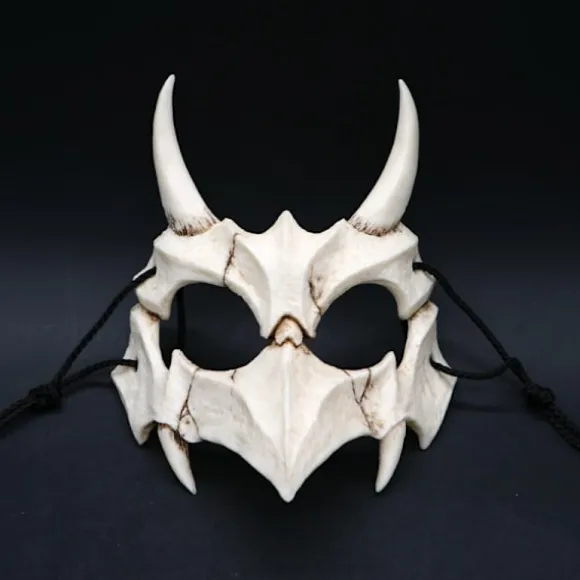 Japansk Halv Maske - Tiger Maske, Ye Yaksha Drage Gud Tengu Sort Skildpadde, Resin Kraniet Skræmmende Horror Ninja Maske Kostume Rekvisitter (Yaksha) | Fyndiq