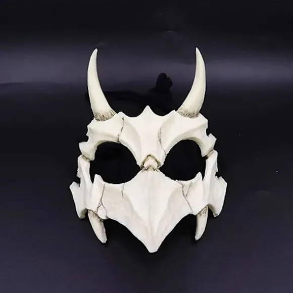 Japansk Halv Maske - Tiger Maske, Ye Yaksha Drage Gud Tengu Sort Skildpadde, Resin Kraniet Skræmmende Horror Ninja Maske Kostume Rekvisitter (Yaksha) | Fyndiq