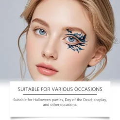 JAYSUING Halloween Øje Tatoverings Klistermærker Øjenmakeup Ansigtsdekoration Feriefest Midlertidige Tatoverings Klistermærker (8 stk)