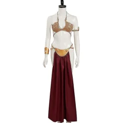 Jediens Tilbagevenden Cosplay Kostume Prinsesse Leia Slave Uniform Dräkt Dame Sexig Golden Bikini Sæt til Halloween Karneval Fest XL