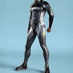 Jern Robot Jumpsuit 3D Printet Bodysuit Halloween Karneval Fest Kostume til Mænd XL