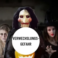 JIGSAW SAV Maske med syntetisk hår - Perfekt til karneval og Halloween - Voksenkostume - Latex, unisex One Size-PHWJ