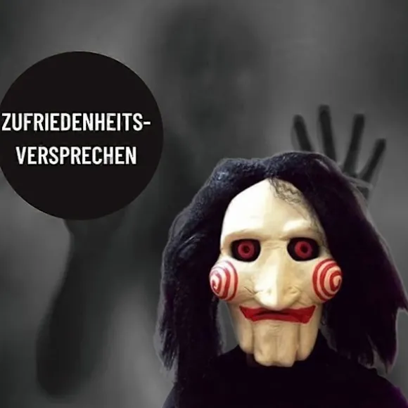 JIGSAW SAV Maske med syntetisk hår - Perfekt til karneval og Halloween - Voksenkostume - Latex, unisex One Size-PHWJ