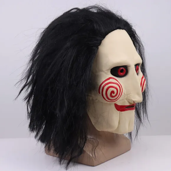 JIGSAW SAVMASK MED SYNTHETISK HÅR - Perfekt til karneval og Halloween