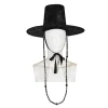 Jinu Hat Dynasty Sorte Halloween Hatte Hunter Jinu Hue med Perlekæde til Idolrolle - Legehatte Halloween Scene