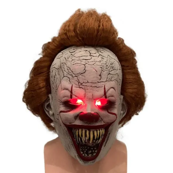Joker Back To Soul 2 Pennywise Maske LED Lys Paryk Hovedbeklædning Horro