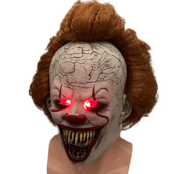 Joker Back To Soul 2 Pennywise Maske LED Lys Paryk Hovedbeklædning Horro