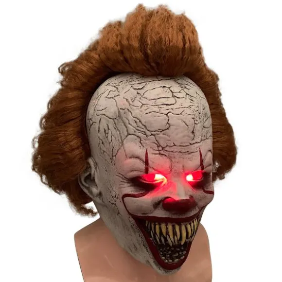 Joker Back To Soul 2 Pennywise Maske LED Lys Paryk Hovedbeklædning Horro