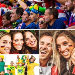 Jubel Flag Ansigts- og Kropsmaling Farverige Fanrekvisitter til Sportsspil Makeup Pen