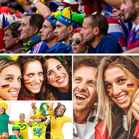 Jubel Flag Ansigts- og Kropsmaling Farverige Fanrekvisitter til Sportsspil Makeup Pen