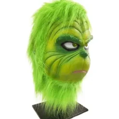Jul Maske Grøn Cosplay Maske Voksen Plys Jul Dragt Cos