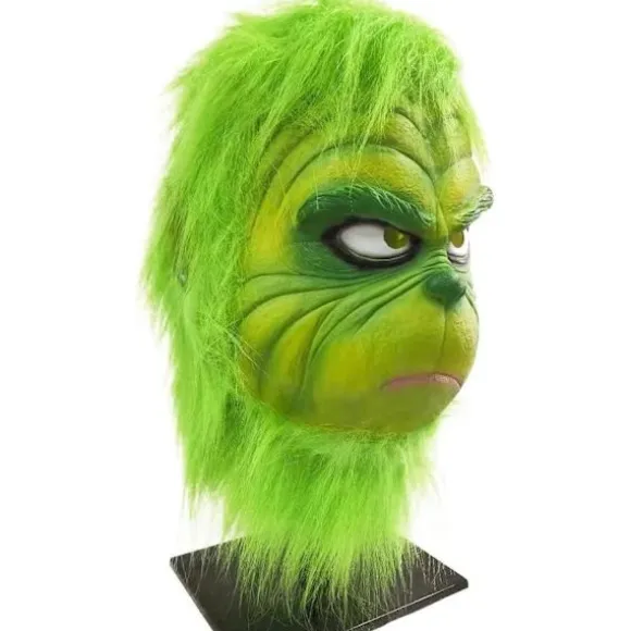 Jul Maske Grøn Cosplay Maske Voksen Plys Jul Dragt Cos