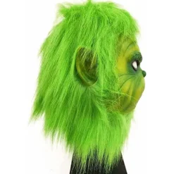 Jul Maske Grøn Cosplay Maske Voksen Plys Jul Dragt Cos
