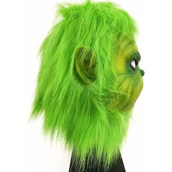 Jul Maske Grøn Cosplay Maske Voksen Plys Jul Dragt Cos