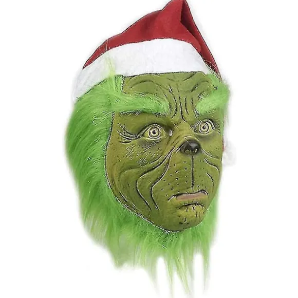 Jul The Grinch Som Maske + Handsker Greenhorn Sæt (FMY)