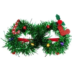 Julebriller Glitrende Juletræ Hatteform Festlige Briller til Julebordsdekoration Qinghai_YF Green 2