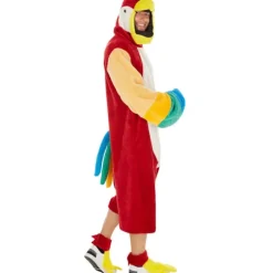 Julefars kostume papegøje farverig festival MultiColor xl